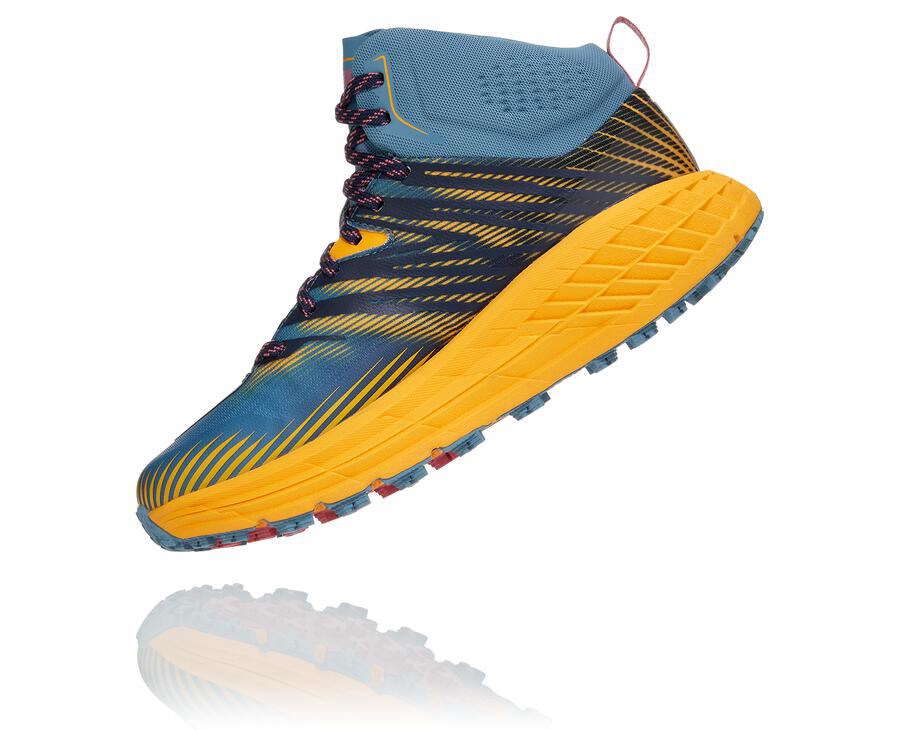 Hoka One One トレイルシューズ レディース 青 - スピードゴート ミッドゴアテックス2 - KJ0257493